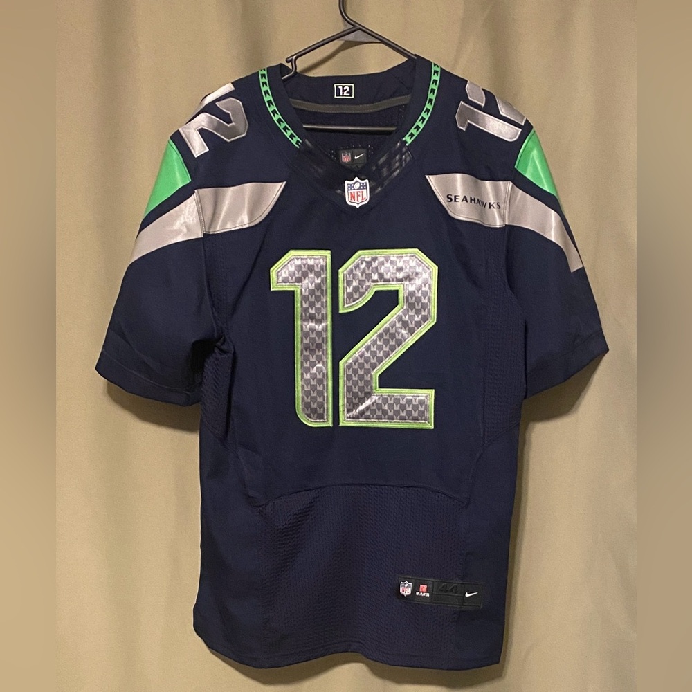 Nike NFL Seattle Seahawks On Field Fan #12 Blue Football Jersey Mens Size 44